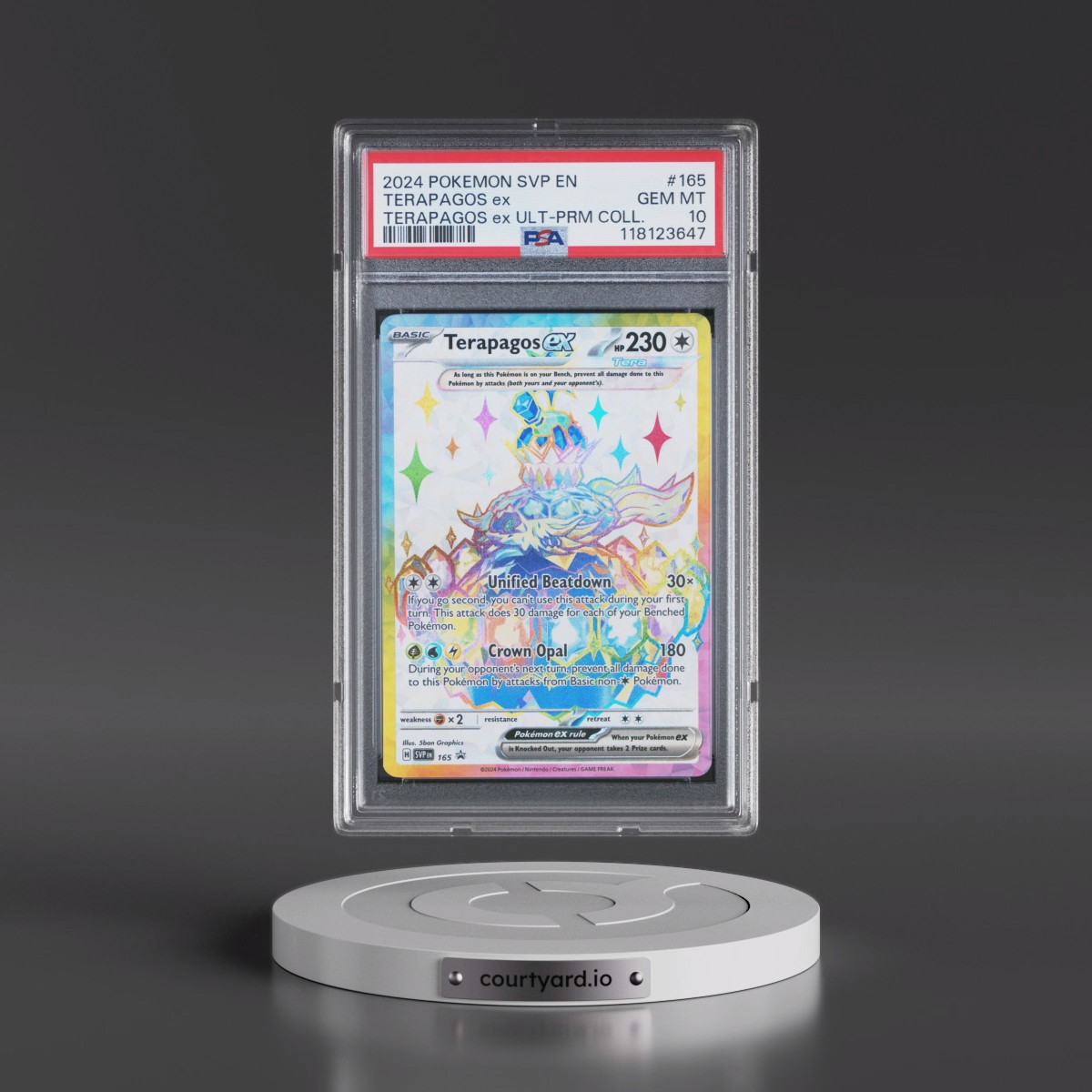 2024 Pokémon Svp EN-SV Black Star Promo #165 Terapagos EX - Holo Terapagos EX Ultra-Premium Collection (PSA 10 GEM MINT)