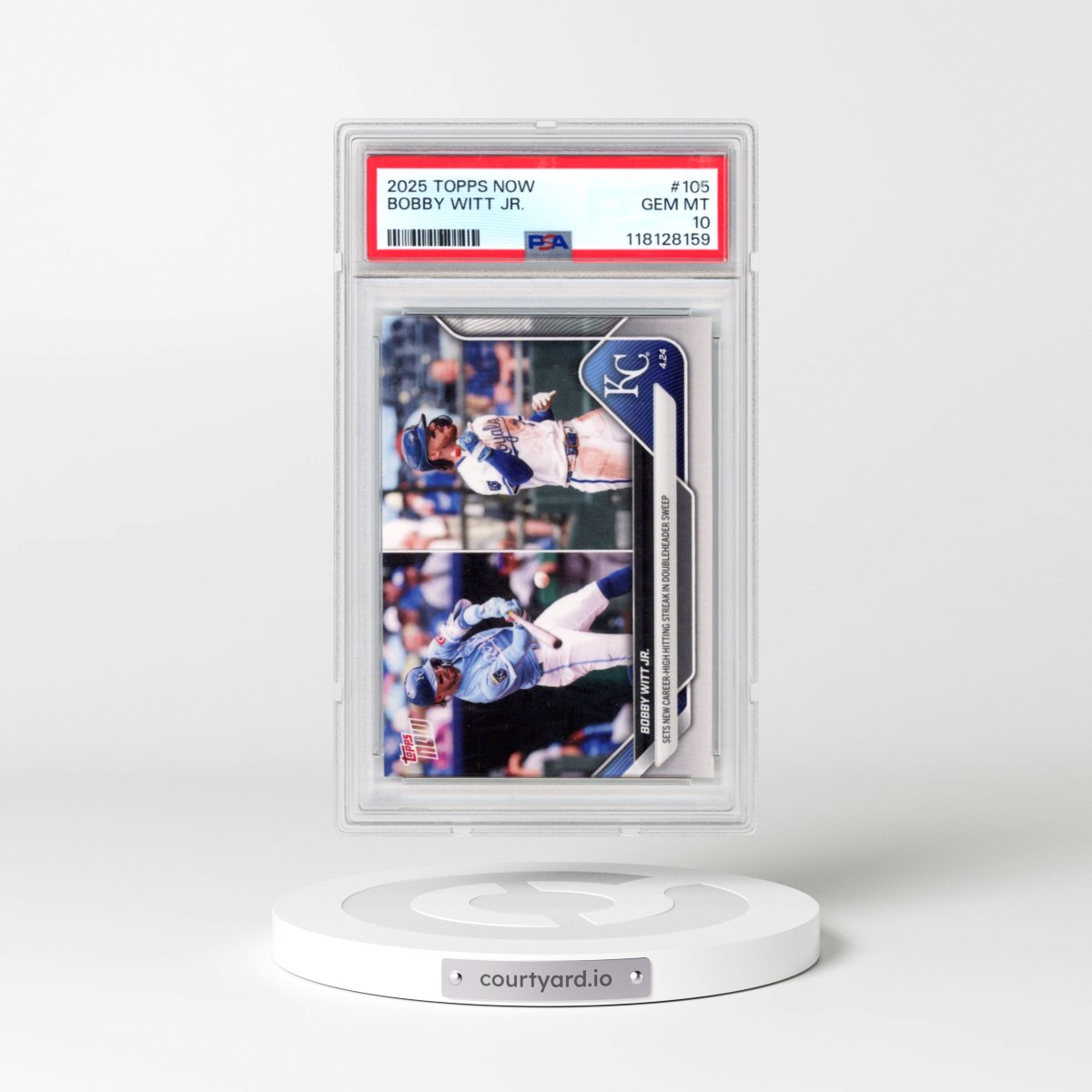 2025 Topps Now #105 Bobby Witt Jr. (PSA 10 GEM MINT)