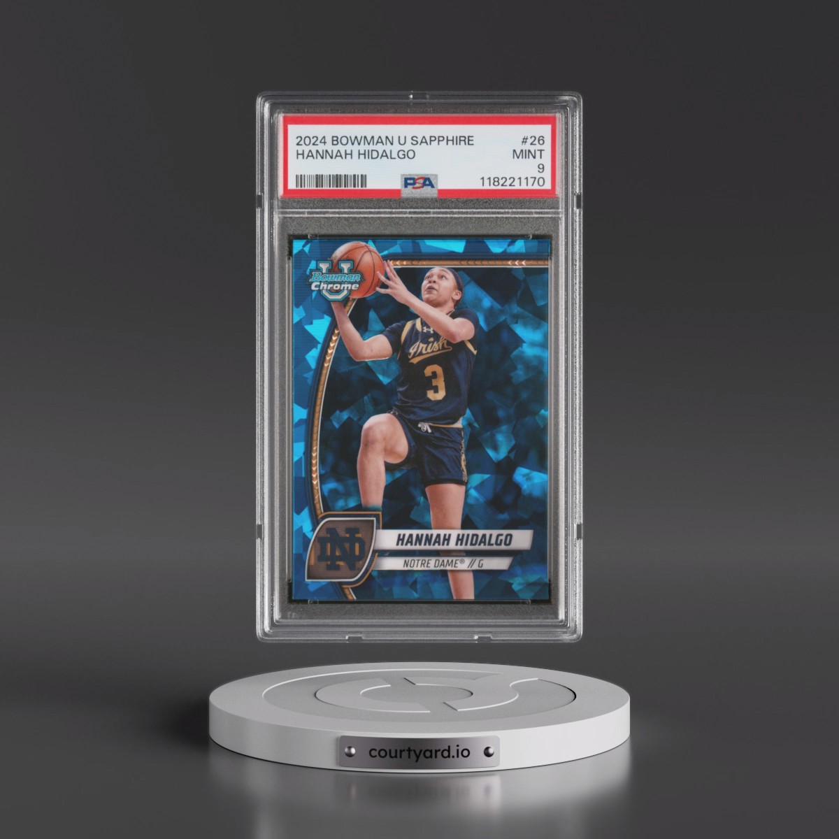 2024 Bowman University Chrome Sapphire Hannah Hidalgo #26 PSA 9