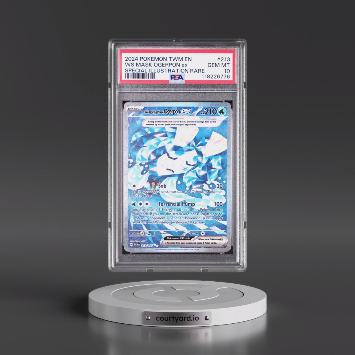 2024 Pokémon Twm EN-Twilight Masquerade Wellspring Mask Ogerpon EX - Holo Special Illustration Rare #213 PSA 10