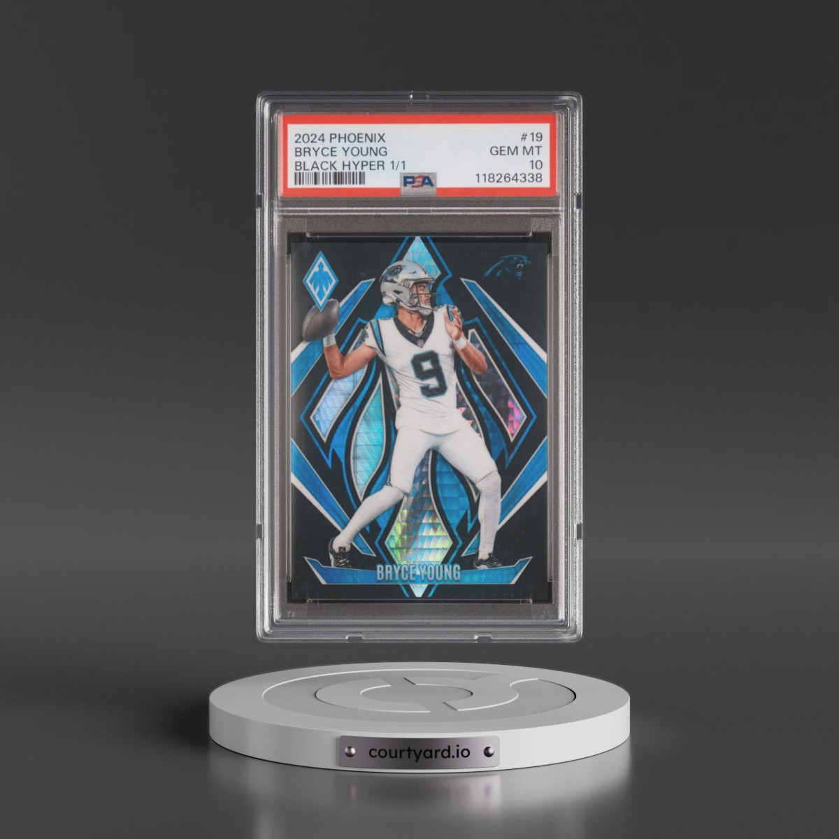 2024 Panini Phoenix #19 Bryce Young - Black Hyper 1/1 (PSA 10 GEM MINT)