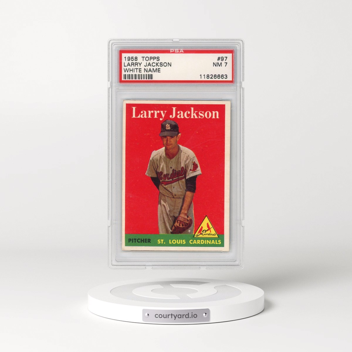 1958 Topps #97 Larry Jackson - White Name (PSA 7 NM)