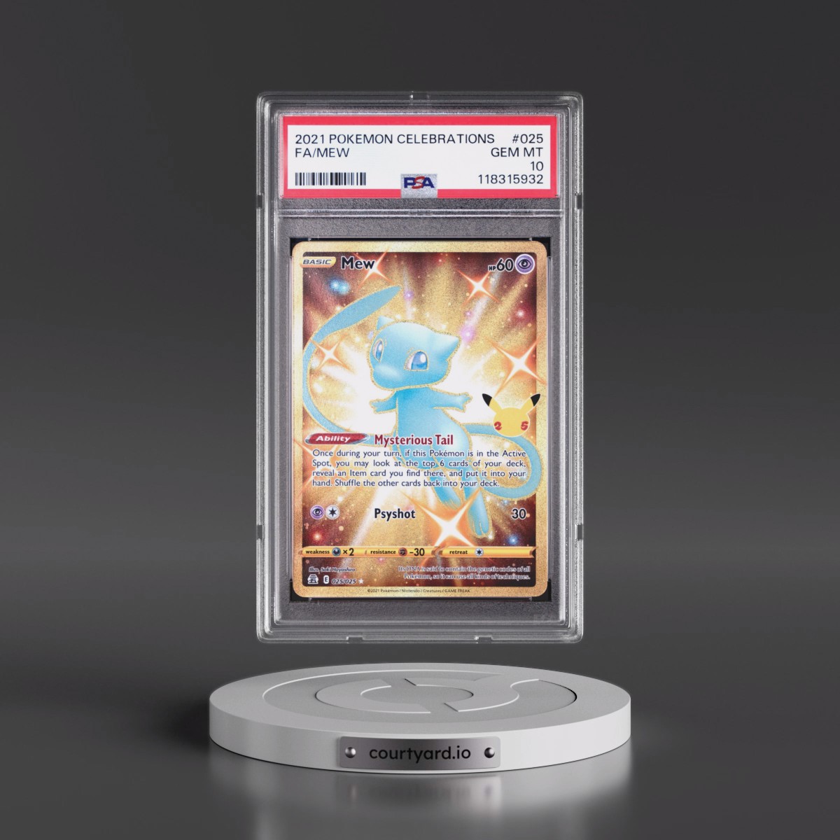 2021 Pokémon Celebrations Mew - Full Art #025 PSA 10