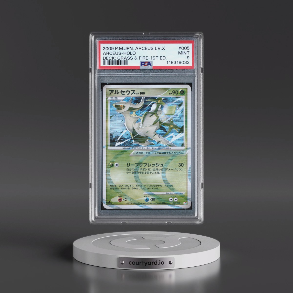 2009 Pokémon Arceus LV.X Deck: Grass & Fire #005 Arceus - 1st Edition Holo (PSA 9 MINT)