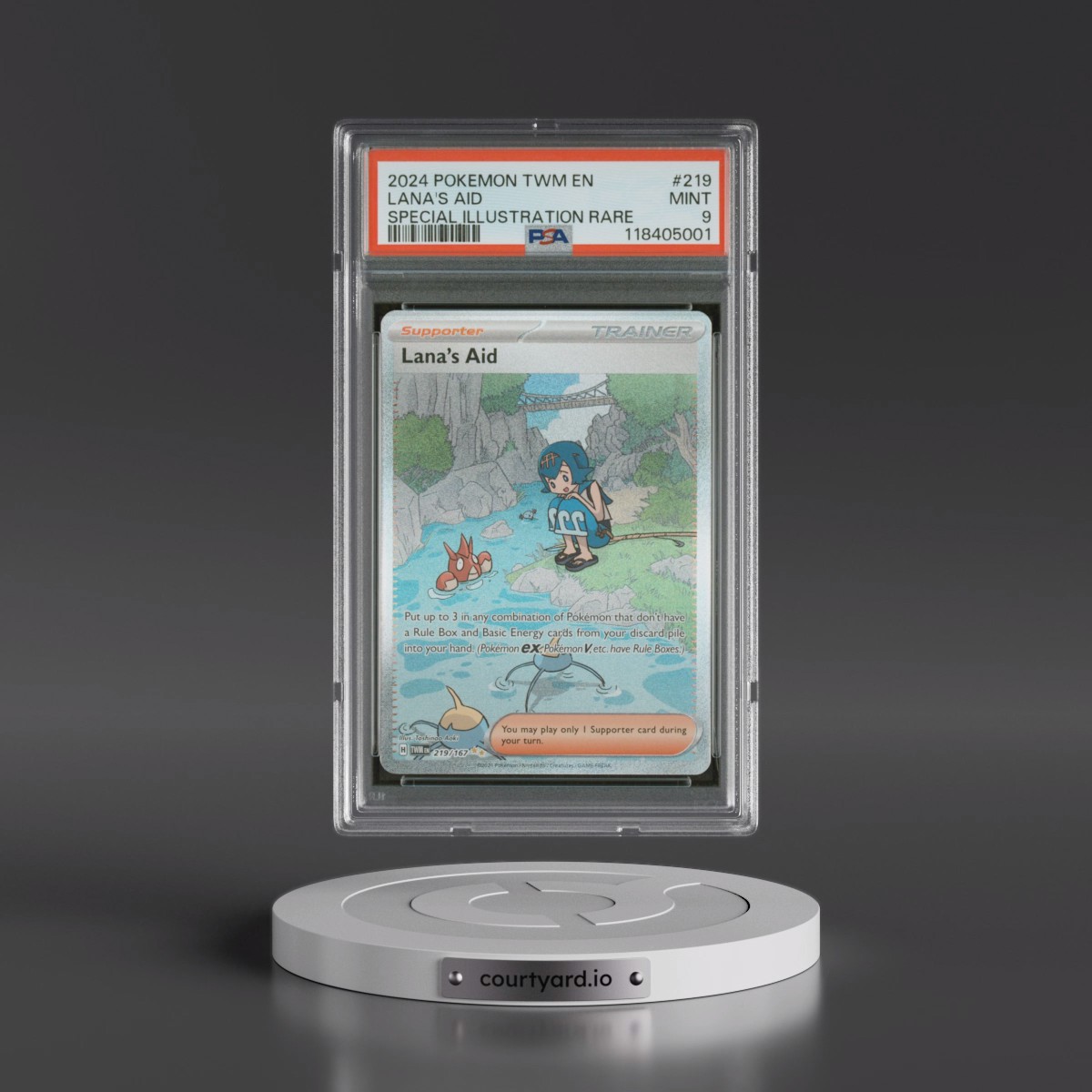 2024 Pokémon Twm EN-Twilight Masquerade #219 Lana's Aid - Special Illustration Rare (PSA 9 MINT)