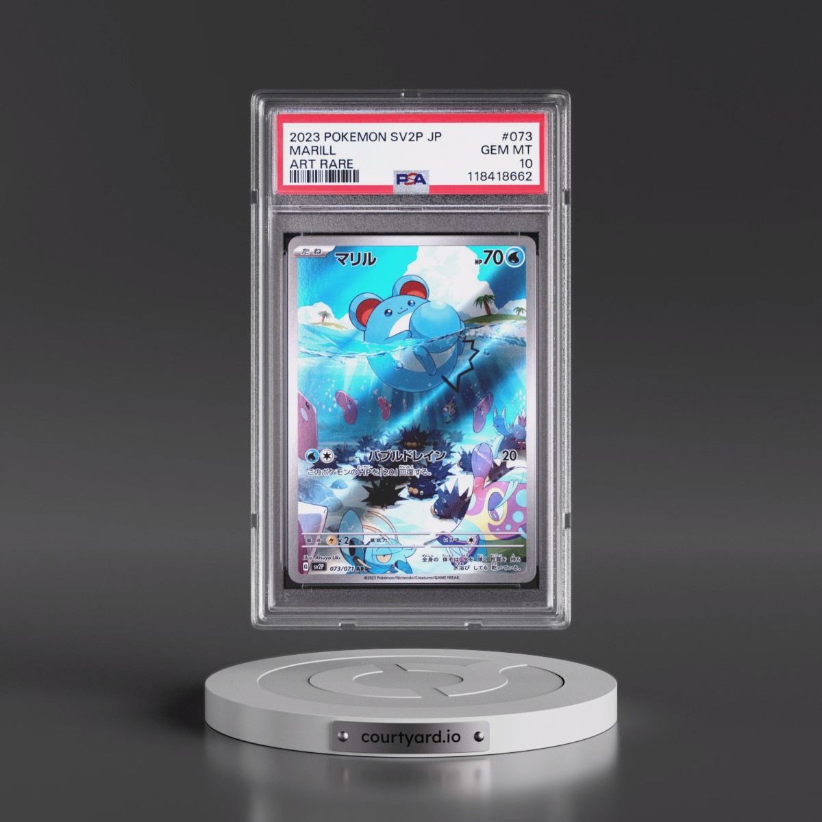 2023 Pokémon Sv2p-Snow Hazard #073 Marill - Art Rare (PSA 10 GEM MINT)