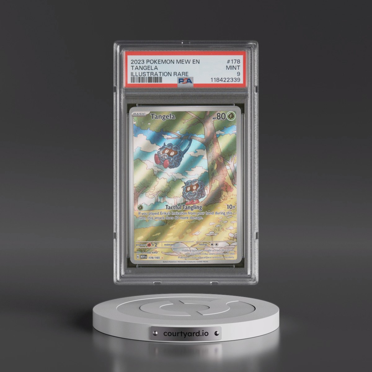 2023 Pokémon Mew EN-151 #178 Tangela - Illustration Rare (PSA 9 MINT)