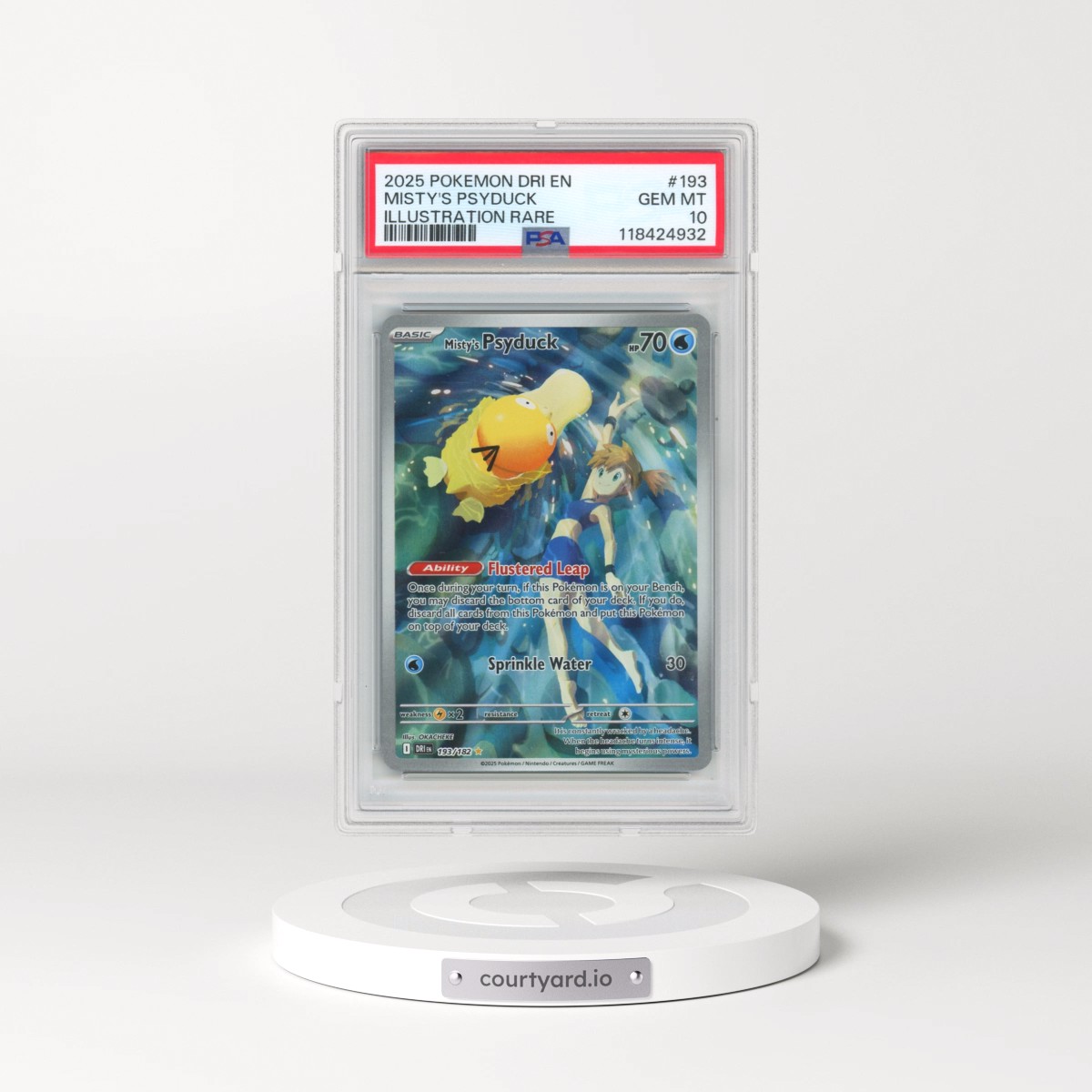 2025 Pokémon Dri EN-Destined Rivals #193 Misty's Psyduck - Illustration Rare (PSA 10 GEM MINT)