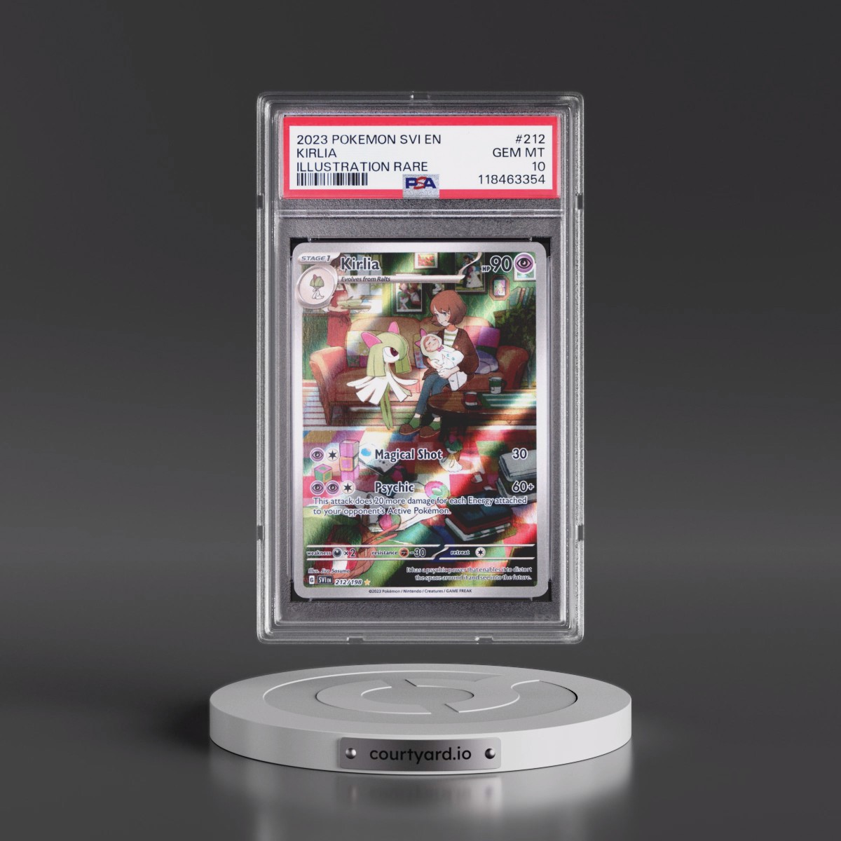 2023 Pokémon Svi EN-Scarlet & Violet #212 Kirlia - Illustration Rare (PSA 10 GEM MINT)