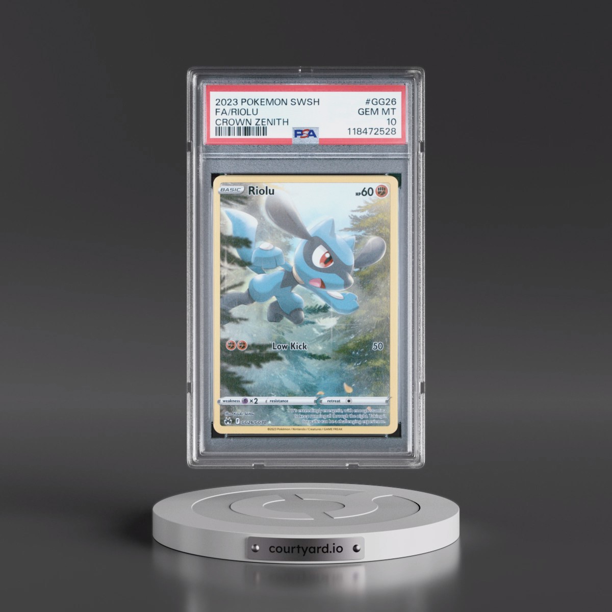 2023 Pokémon Sword and Shield Crown Zenith #GG26 Riolu - Full Art (PSA 10 GEM MINT)