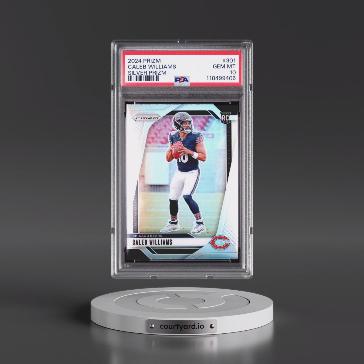 2024 Panini Prizm #301 Caleb Williams - Silver Prizm (PSA 10 GEM MINT)