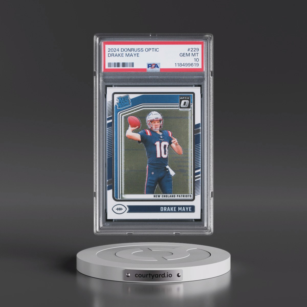 2024 Panini Donruss Optic #229 Drake Maye (PSA 10 GEM MINT)