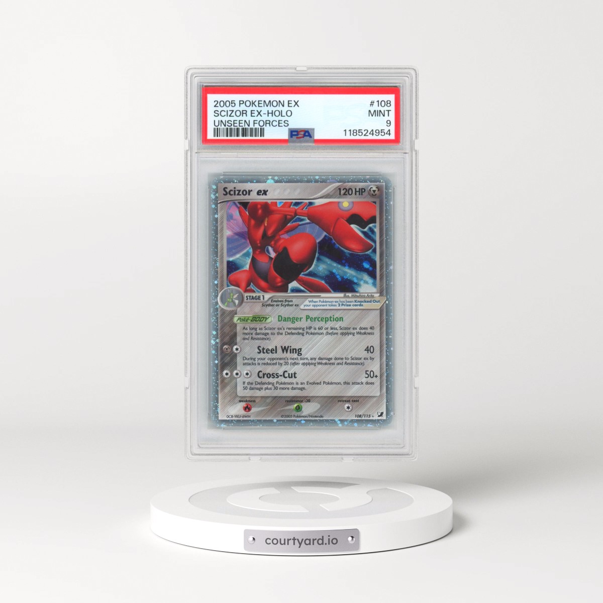 2005 Pokémon EX Unseen Forces #108 Scizor EX - Holo Holo (PSA 9 MINT)