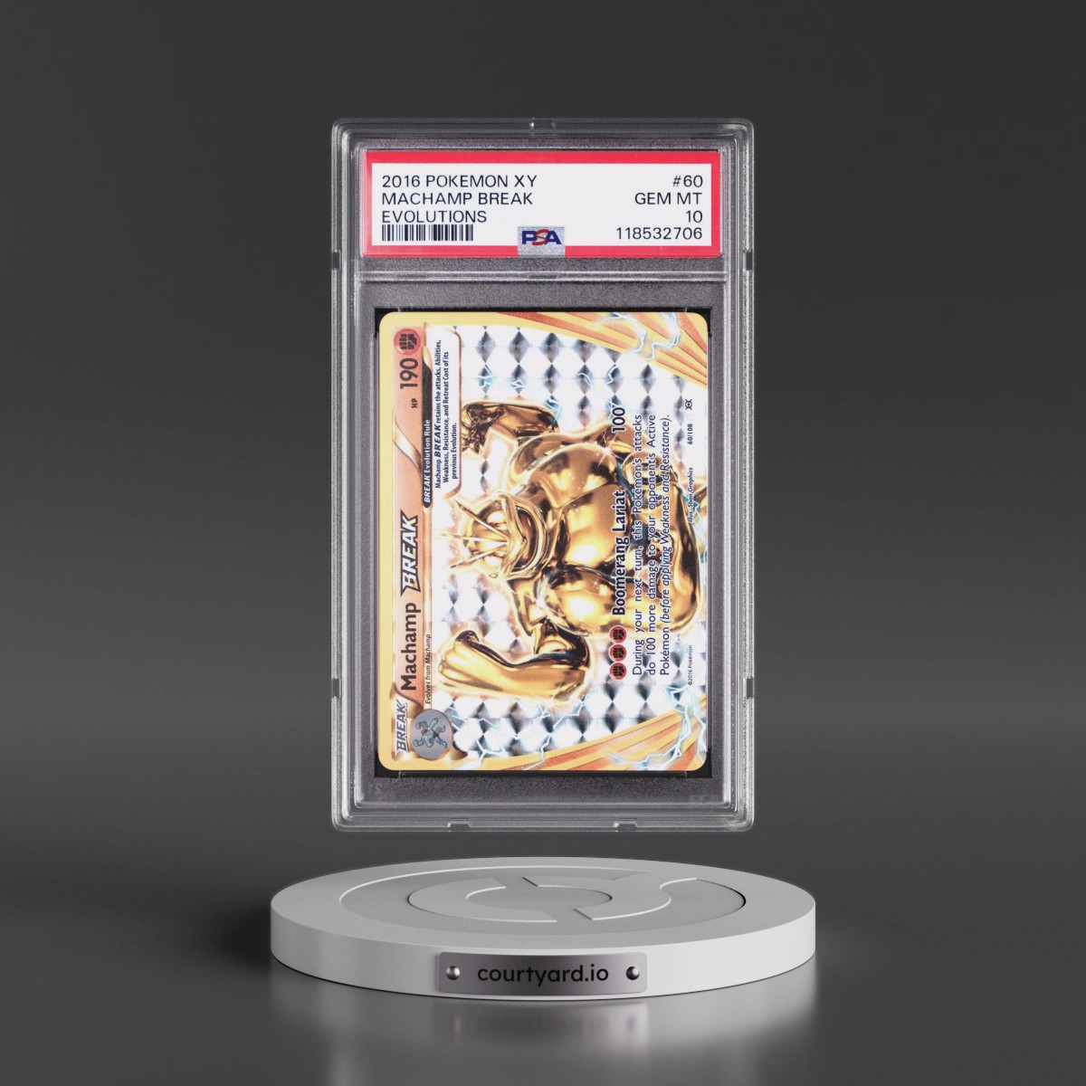 2016 Pokémon XY Evolutions #60 Machamp Break (PSA 10 GEM MINT)