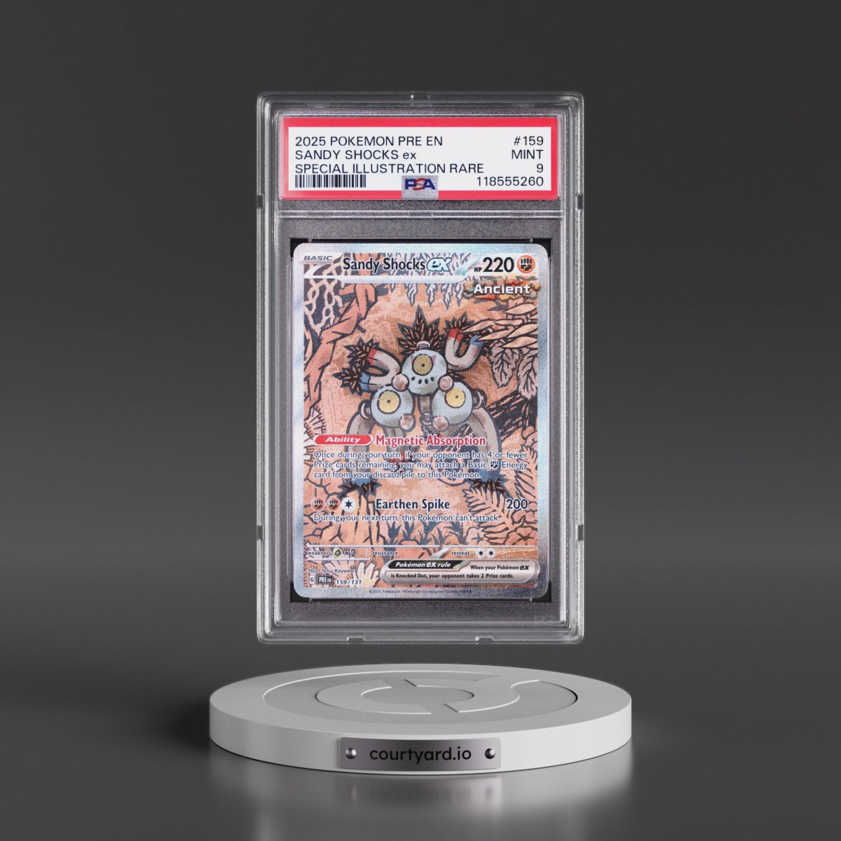 2025 Pokémon Pre EN-Prismatic Evolutions #159 Sandy Shocks EX - Holo Special Illustration Rare (PSA 9 MINT)
