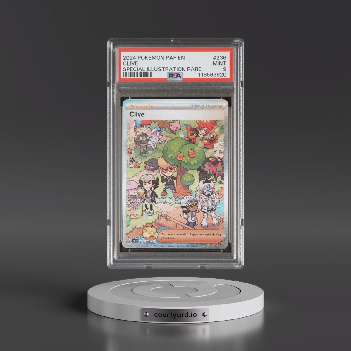 2024 Pokémon Paf EN-Paldean Fates #236 Clive - Special Illustration Rare (PSA 9 MINT)