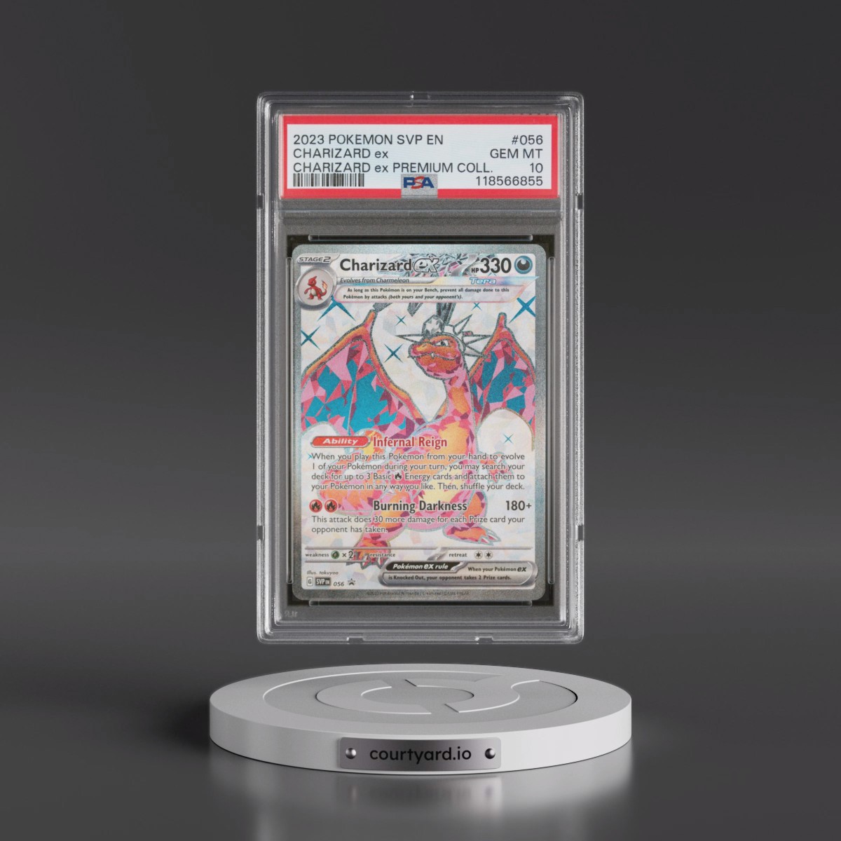 2023 Pokémon Svp EN-SV Black Star Promo #056 Charizard EX - Holo Charizard EX Premium Collection (PSA 10 GEM MINT)