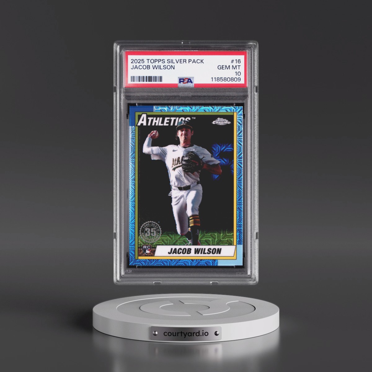 2025 Topps Silver Pack 1990 Chrome Promo #16 Jacob Wilson (PSA 10 GEM MINT)