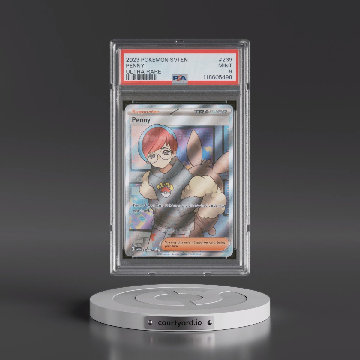 2023 Pokémon Svi EN-Scarlet & Violet #239 Penny - Ultra Rare (PSA 9 MINT)