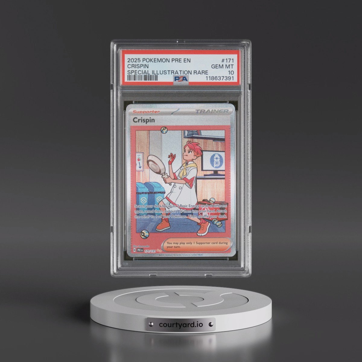 2025 Pokémon Pre EN-Prismatic Evolutions #171 Crispin - Special Illustration Rare (PSA 10 GEM MINT)