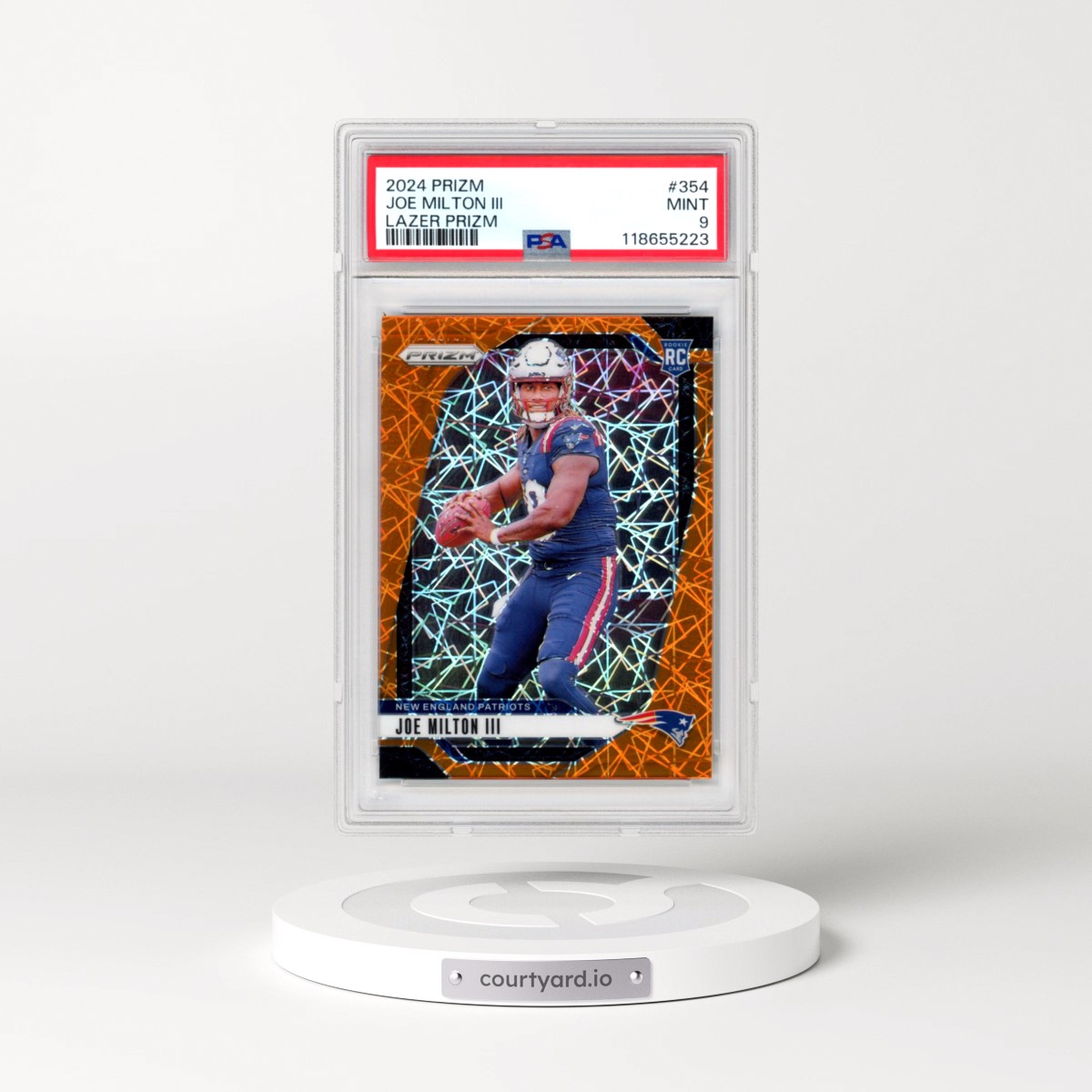 2024 Panini Prizm #354 Joe Milton III - Lazer Prizm (PSA 9 MINT)