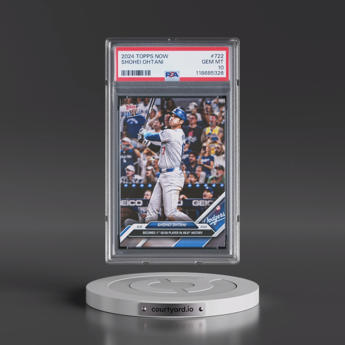 2024 Topps Now #722 Shohei Ohtani (PSA 10 GEM MINT)