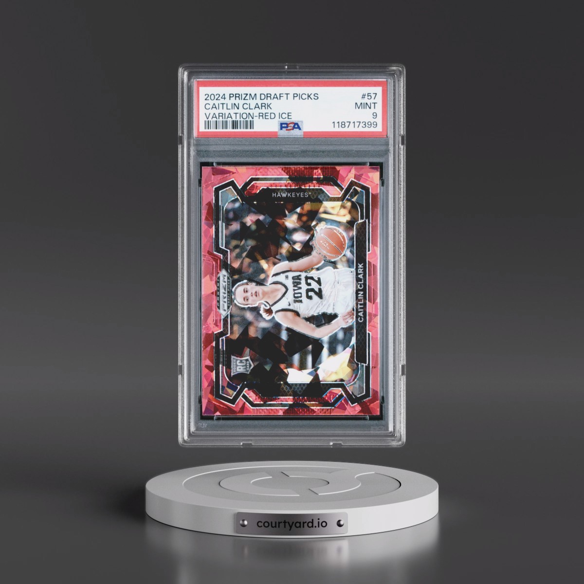 2024 Panini Prizm Draft Picks #57 Caitlin Clark - Variation-Red Ice (PSA 9 MINT)
