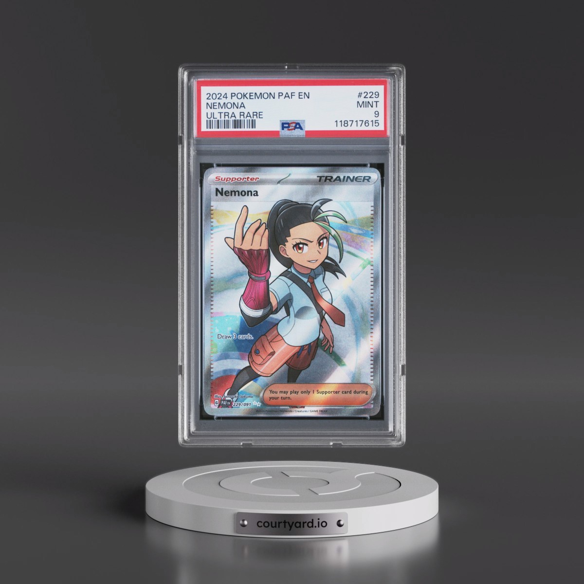2024 Pokémon Paf EN-Paldean Fates #229 Nemona - Ultra Rare (PSA 9 MINT)
