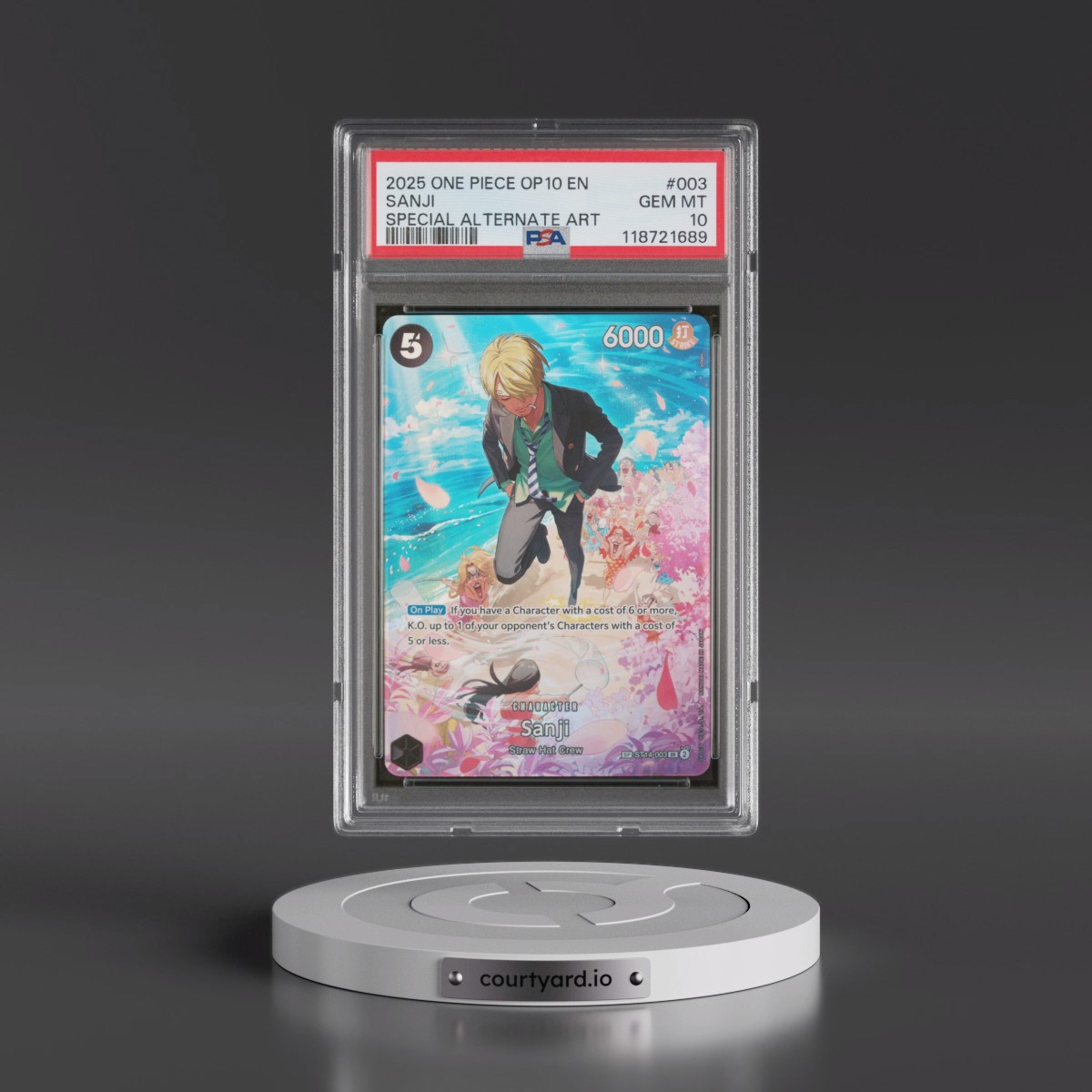 2025 One Piece OP10-Royal Blood #003 Sanji - Special Alternate Art (PSA 10 GEM MINT)