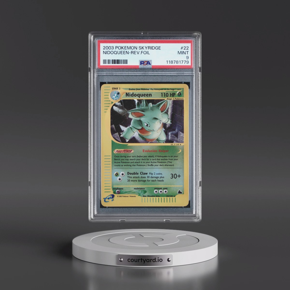 2003 Pokémon Skyridge #22 Nidoqueen - Reverse Foil (PSA 9 MINT)