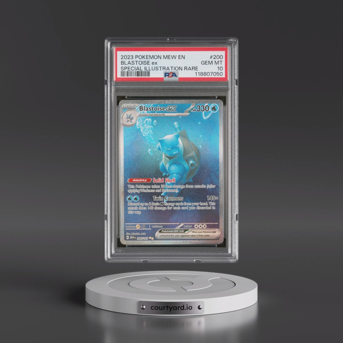 2023 Pokémon Mew EN-151 #200 Blastoise EX - Holo Special Illustration Rare (PSA 10 GEM MINT)