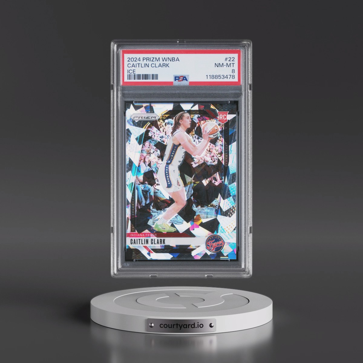 2024 Panini Prizm WNBA #22 Caitlin Clark - Ice (PSA 8 NM-MT)