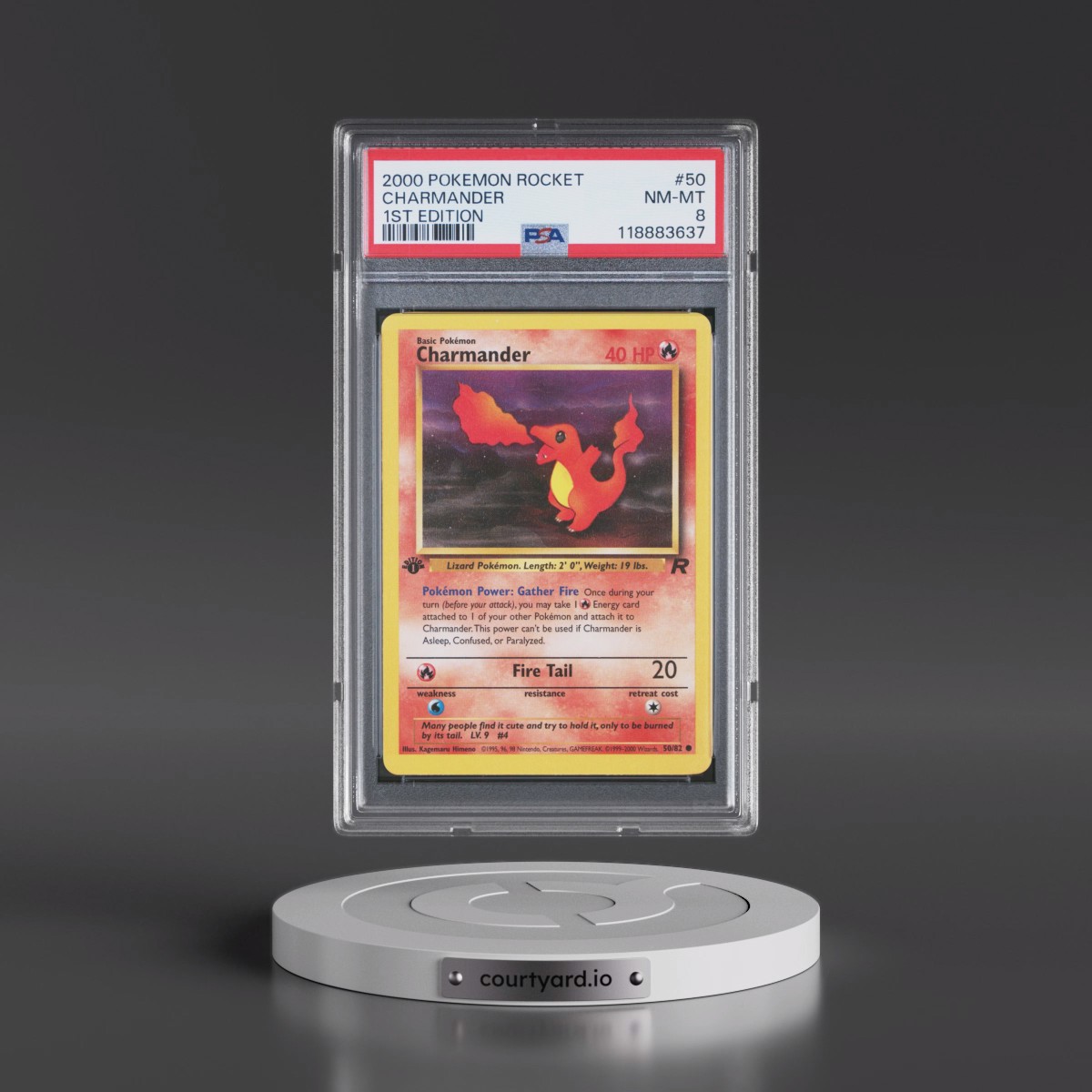 2000 Pokémon Rocket #50 Charmander - 1st Edition (PSA 8 NM-MT)