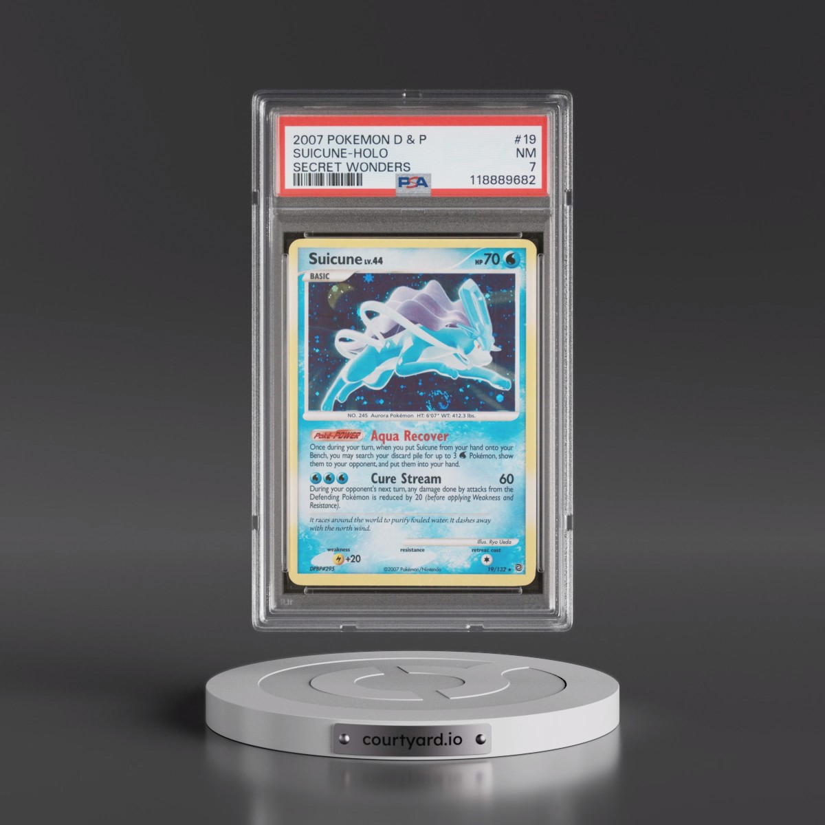 2007 Pokémon Diamond & Pearl Secret Wonders #19 Suicune - Holo (PSA 7 NM)
