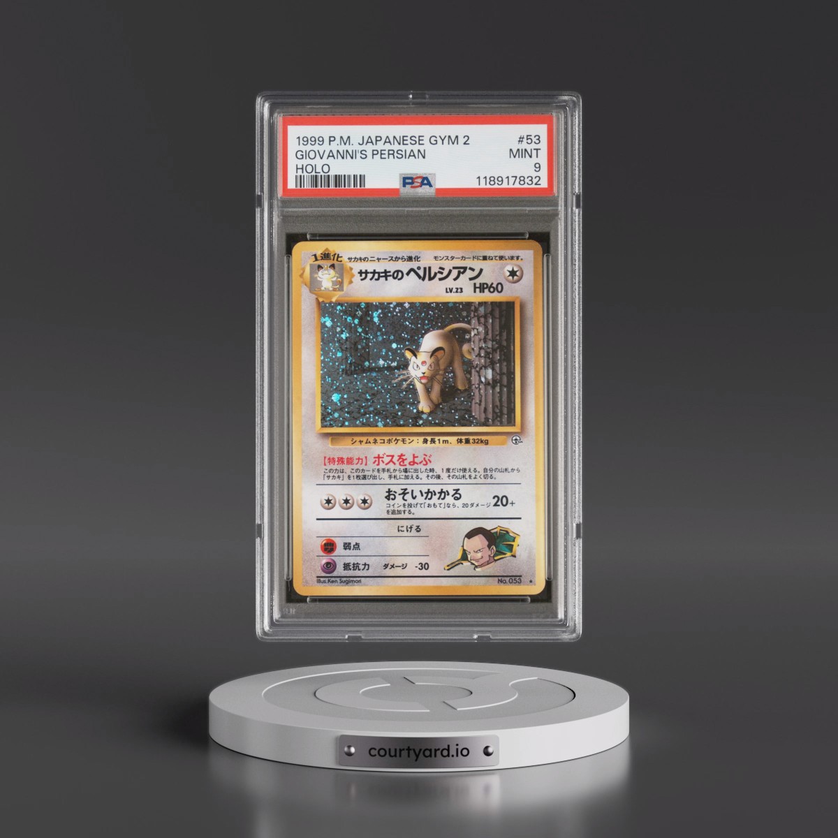 1999 Pokémon Gym 2 #53 Giovanni's Persian - Holo (PSA 9 MINT)