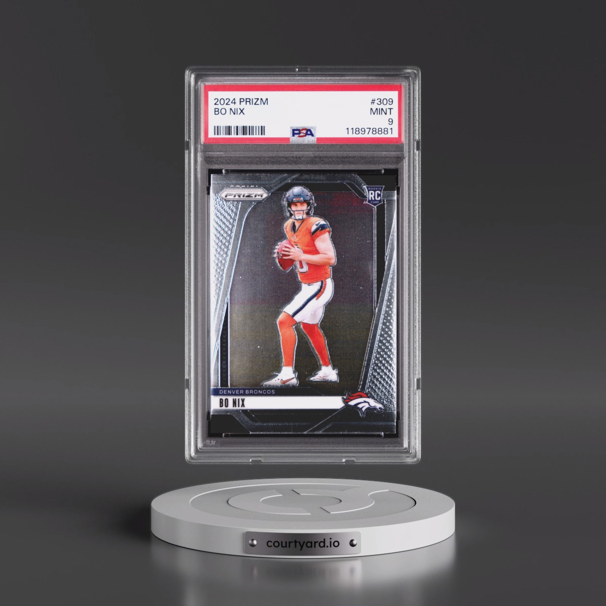 2024 Panini Prizm #309 Bo Nix (PSA 9 MINT)