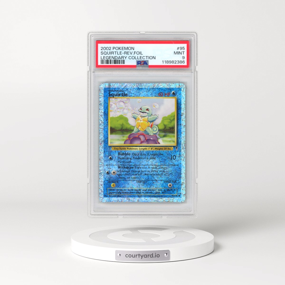 2002 Pokémon Legendary Collection #95 Squirtle - Reverse Foil (PSA 9 MINT)