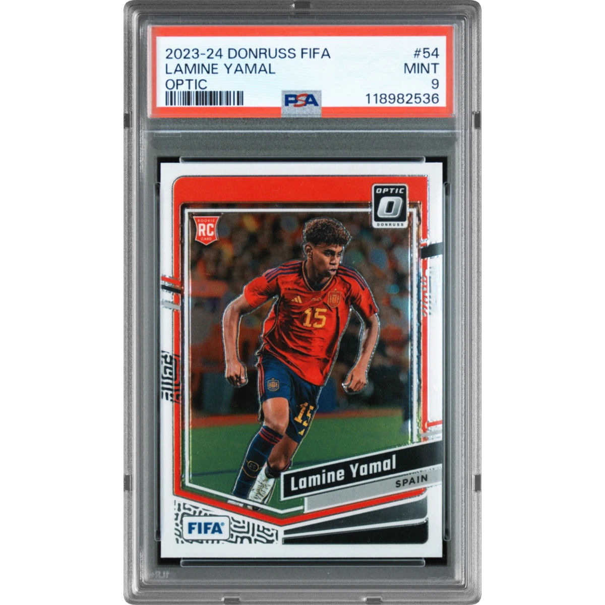 2023-24 Panini Donruss FIFA #54 Lamine Yamal - Optic (PSA 9 MINT)