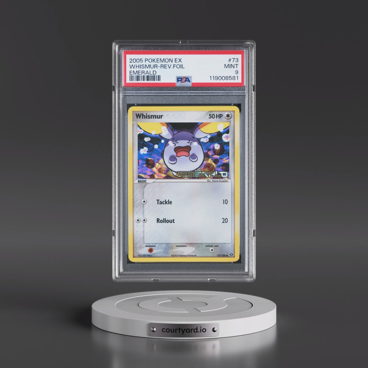2005 Pokémon EX Emerald #73 Whismur - Reverse Foil (PSA 9 MINT)
