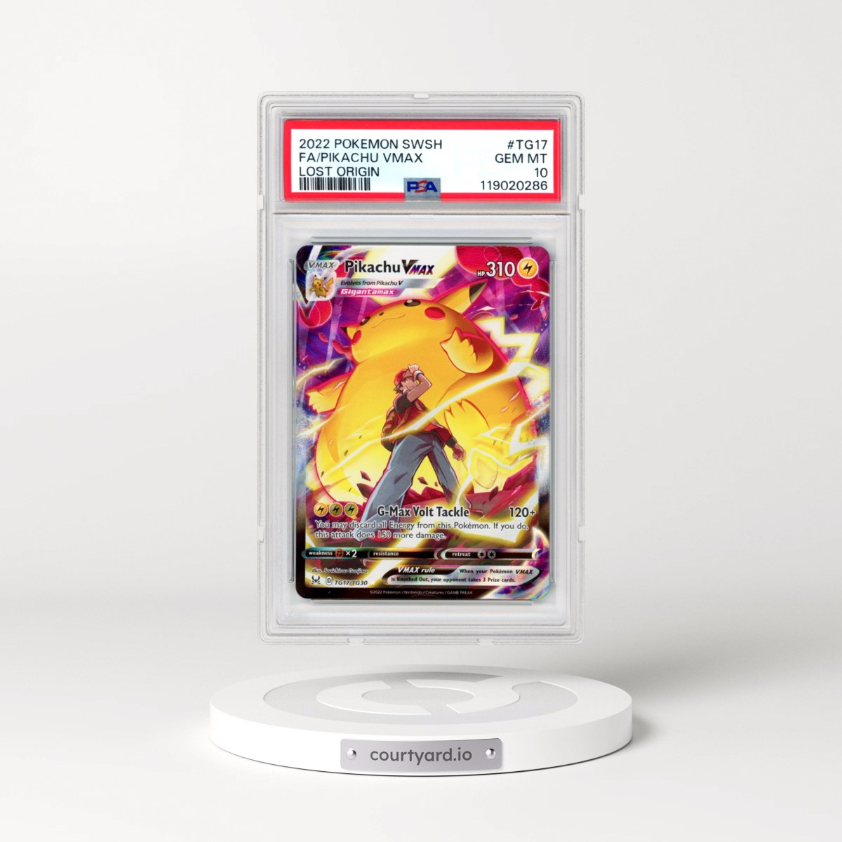 2022 Pokémon Sword & Shield Lost Origin #TG17 Pikachu Vmax - Full Art (PSA 10 GEM MINT)