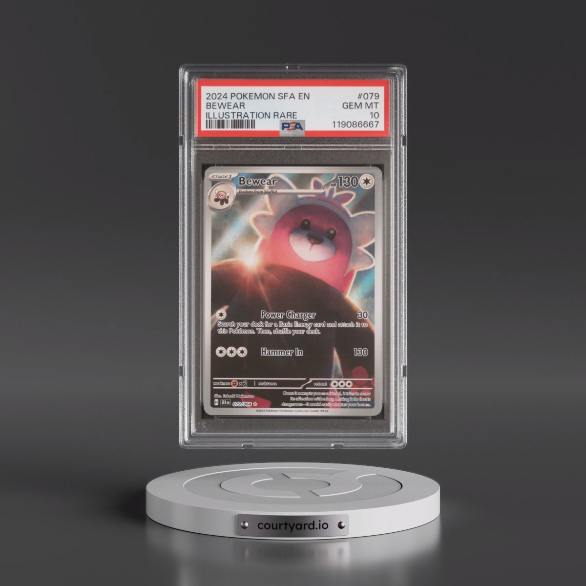 2024 Pokémon Sfa EN-Shrouded Fable #079 Bewear - Illustration Rare (PSA 10 GEM MINT)