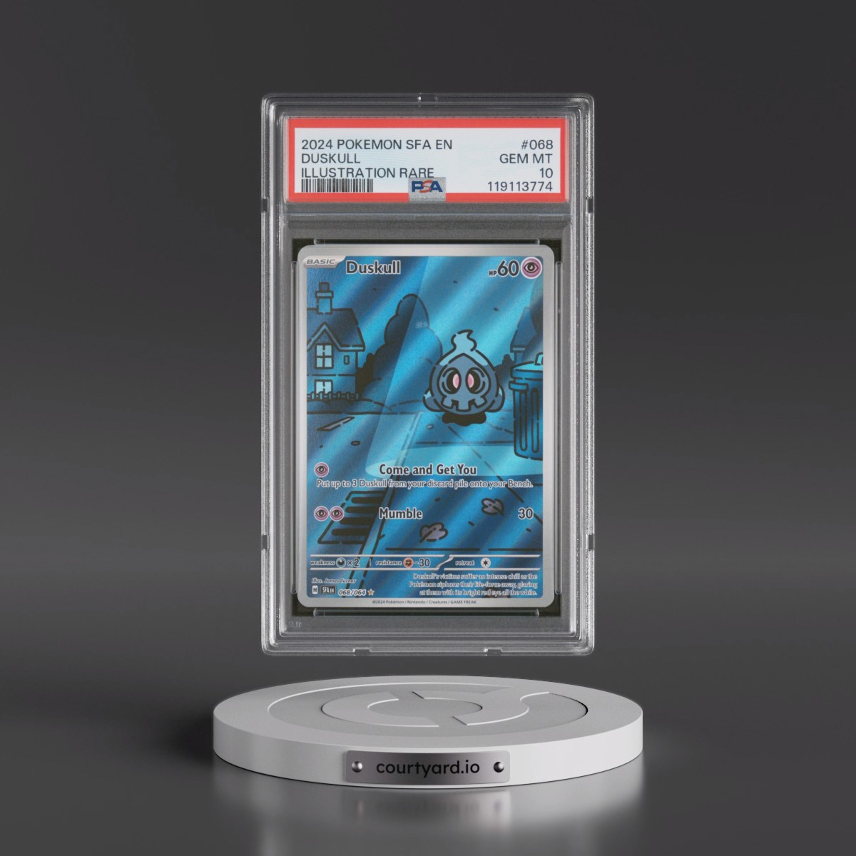 2024 Pokémon Sfa EN-Shrouded Fable Duskull - Illustration Rare #068 PSA 10