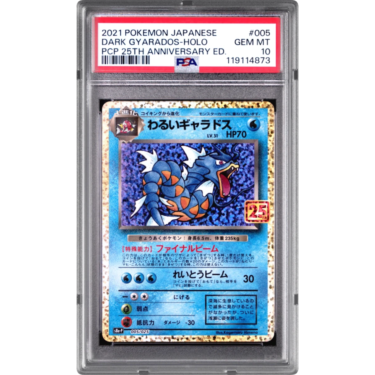 2021 Pokémon Promo Card Pack 25th Anniversary Edition #005 Dark Gyarados - Holo (PSA 10 GEM MINT)