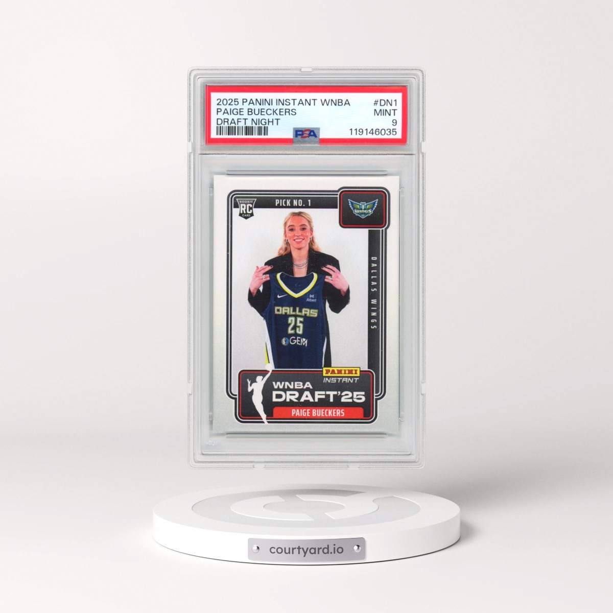 2025 Panini Instant WNBA Draft Night #DN1 Paige Bueckers (PSA 9 MINT)