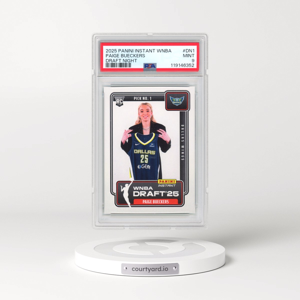2025 Panini Instant WNBA Draft Night #DN1 Paige Bueckers (PSA 9 MINT)
