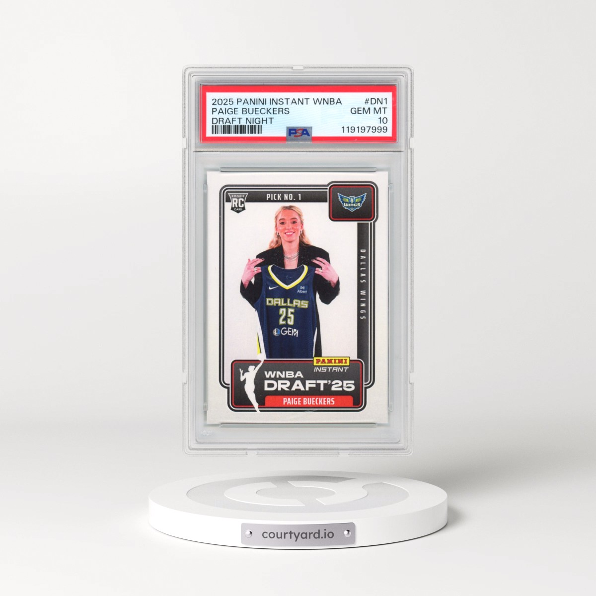 2025 Panini Instant WNBA Draft Night #DN1 Paige Bueckers (PSA 10 GEM MINT)