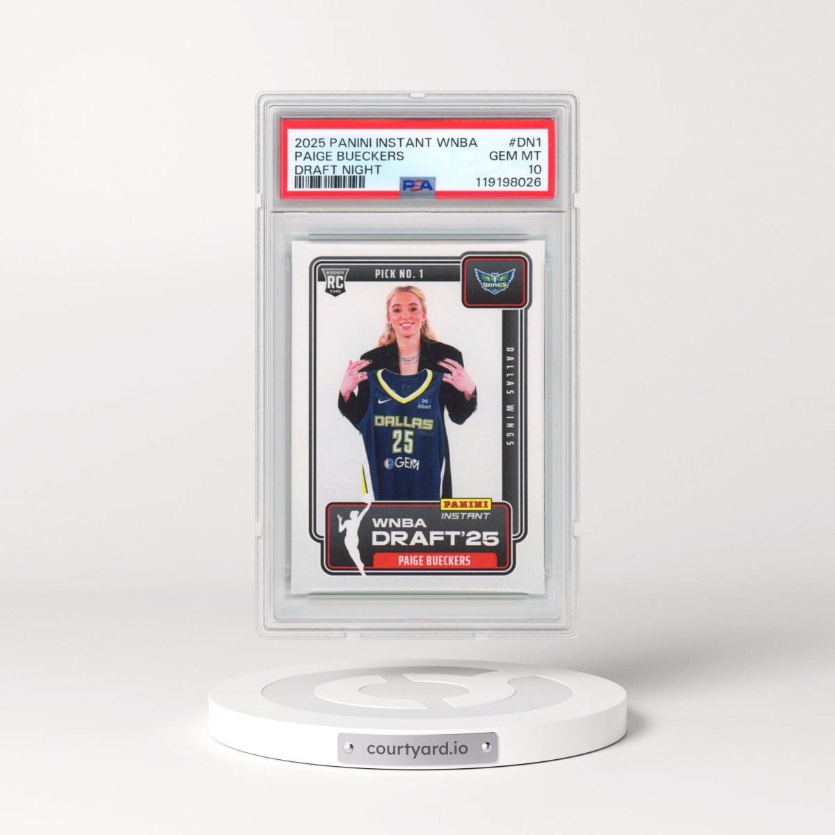 2025 Panini Instant WNBA Draft Night #DN1 Paige Bueckers (PSA 10 GEM MINT)