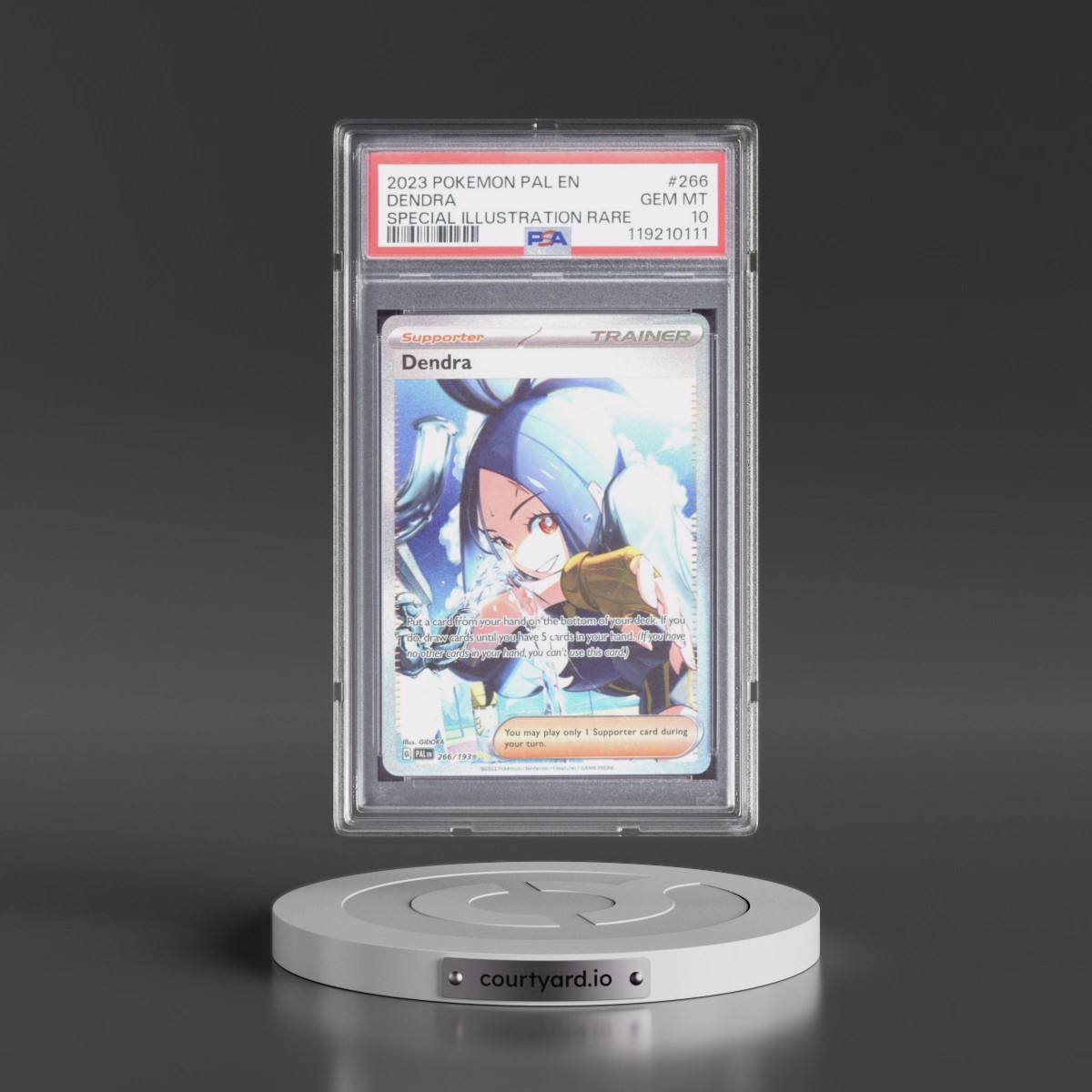 2023 Pokémon Pal EN-Paldea Evolved #266 Dendra - Special Illustration Rare (PSA 10 GEM MINT)