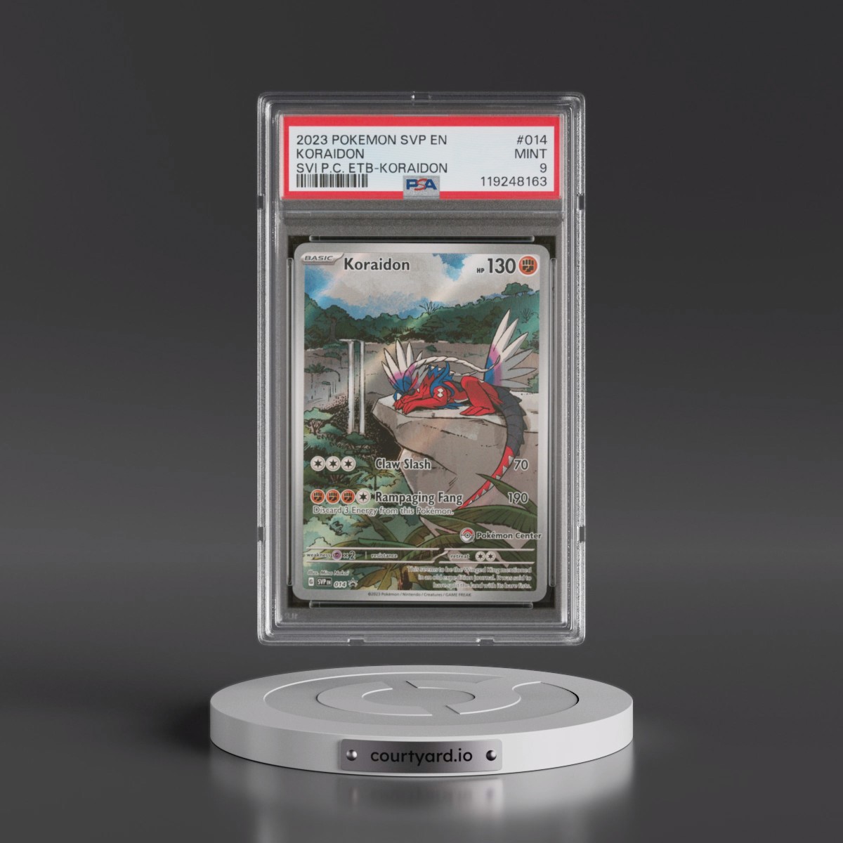 2023 Pokémon Svp EN-SV Black Star Promo #014 Koraidon - Scarlet & Violet Pokemon Center Elite Trainer Box-Koraidon (PSA 9 MINT)