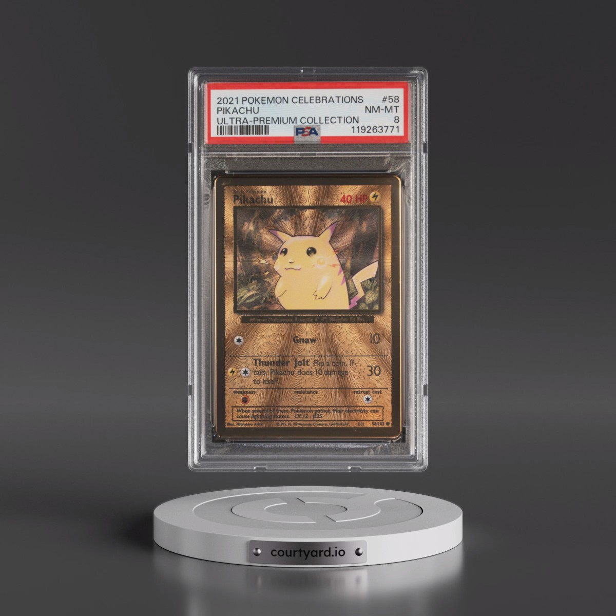 2021 Pokémon Celebrations Ultra-Premium Collection #58 Pikachu (PSA 8 NM-MT)